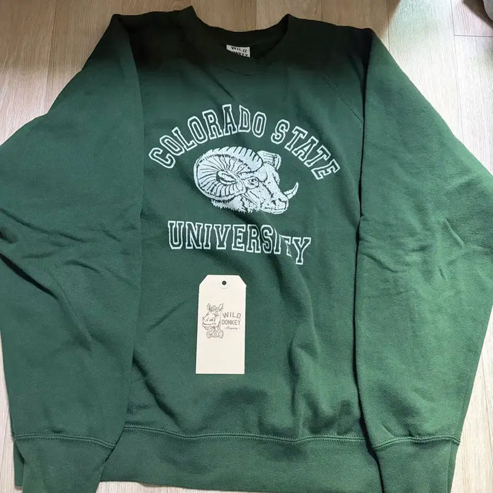 [BUNJANG] Wild Donkey Green Sweatshirt / Wild donkey 와일드동키 맨투맨