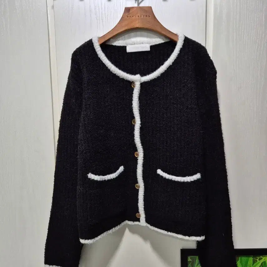 [BUNJANG] Brace Girl Black Tweed Cardigan / (세일)(새상품)빈티지 브래이시걸 블랙 트위드 가디건