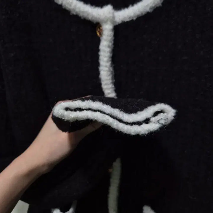 [BUNJANG] Brace Girl Black Tweed Cardigan / (세일)(새상품)빈티지 브래이시걸 블랙 트위드 가디건