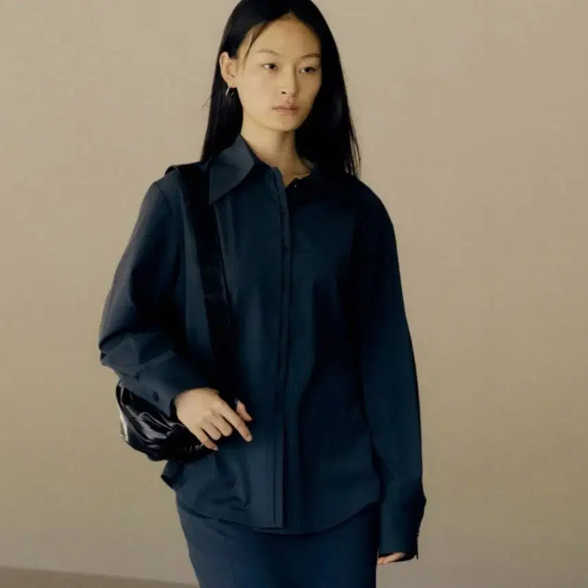 [BUNJANG] LOW CLASSIC Wide Collar Wool Shirt / 로우클래식(LOW CLASSIC) 와이드카라 울셔츠 55-66