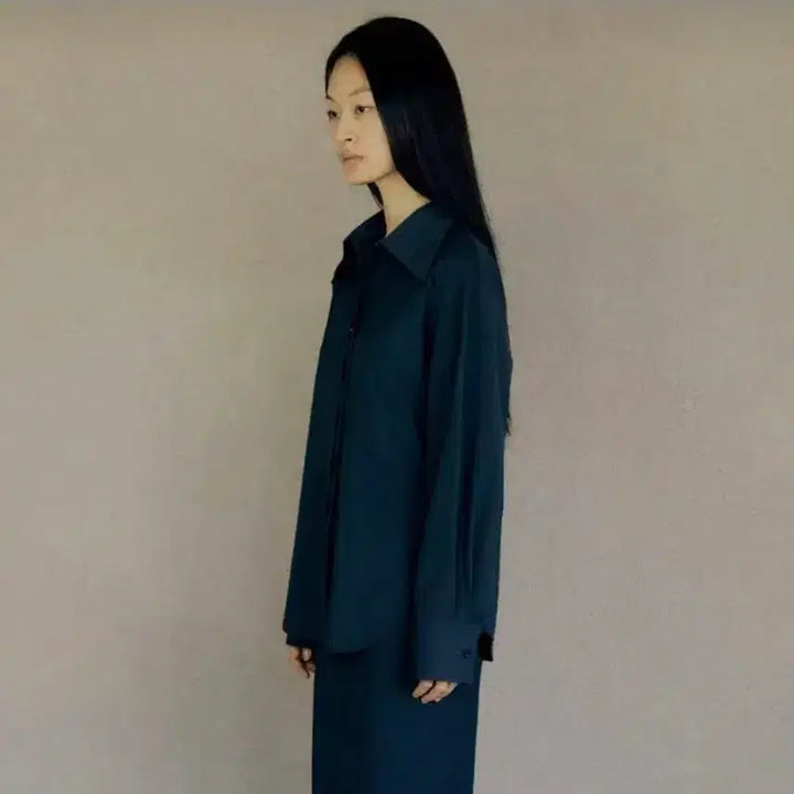 [BUNJANG] LOW CLASSIC Wide Collar Wool Shirt / 로우클래식(LOW CLASSIC) 와이드카라 울셔츠 55-66