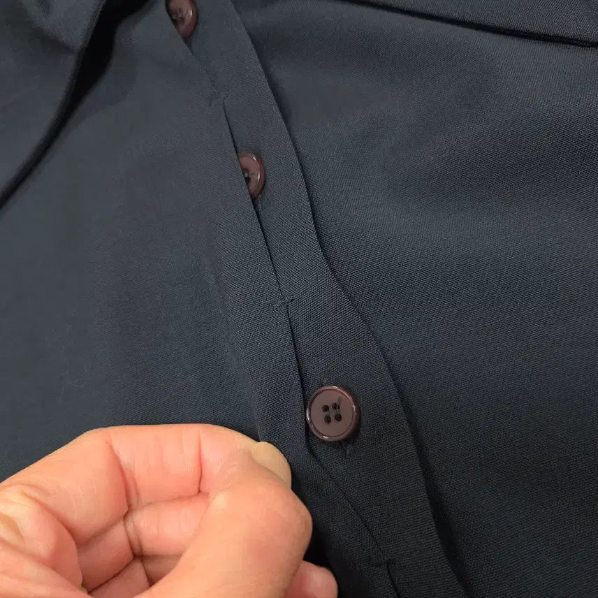 [BUNJANG] LOW CLASSIC Wide Collar Wool Shirt / 로우클래식(LOW CLASSIC) 와이드카라 울셔츠 55-66