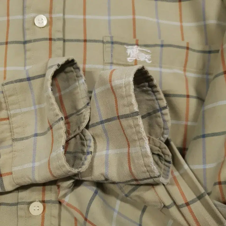 [BUNJANG] Burberry London Nova Check Button-Down Shirt (Size L) / 실측 L) 버버리 런던 크레스트 포켓 멀티컬러 버튼다운 노바체크 셔츠