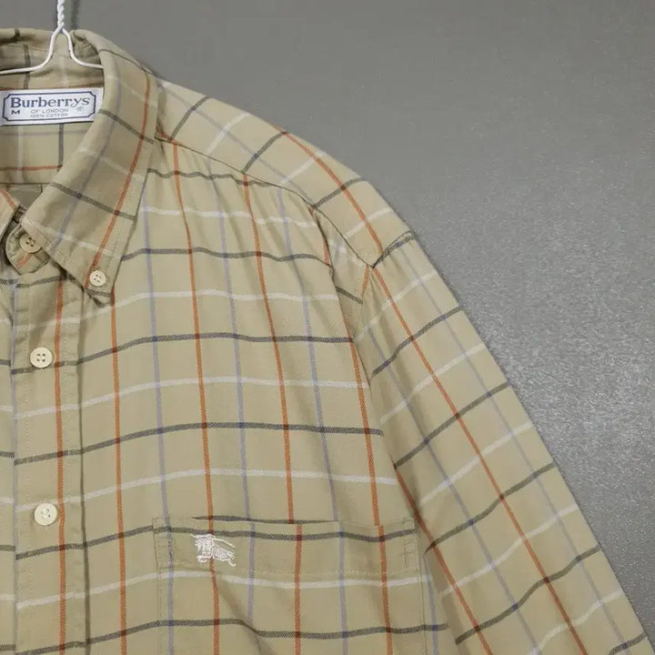 [BUNJANG] Burberry London Nova Check Button-Down Shirt (Size L) / 실측 L) 버버리 런던 크레스트 포켓 멀티컬러 버튼다운 노바체크 셔츠