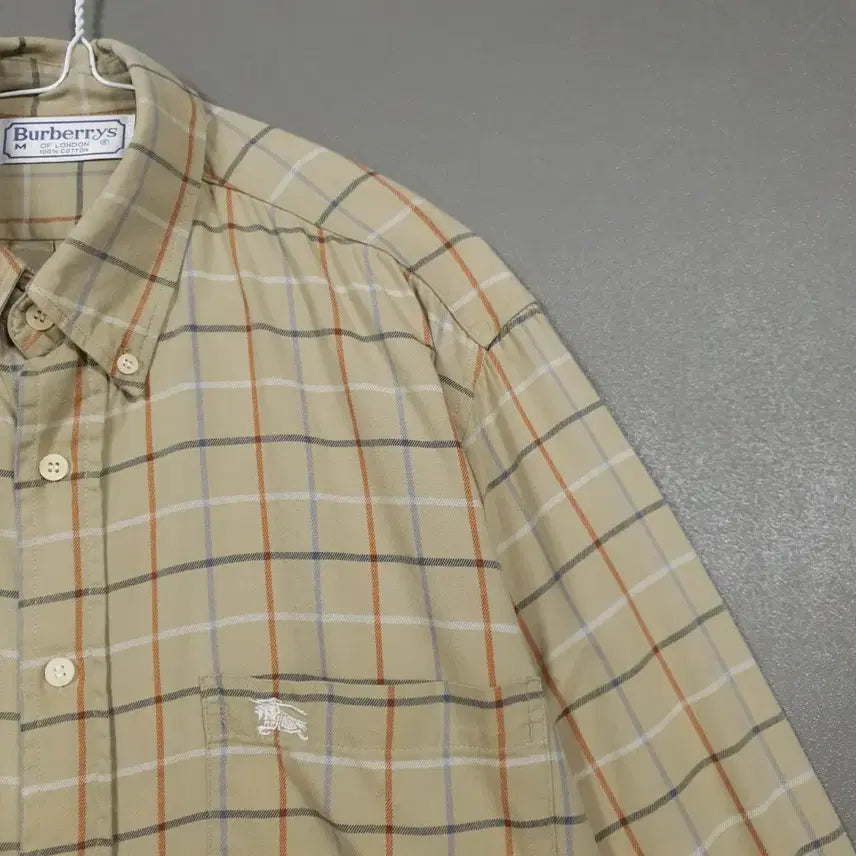 [BUNJANG] Burberry London Nova Check Button-Down Shirt (Size L) / 실측 L) 버버리 런던 크레스트 포켓 멀티컬러 버튼다운 노바체크 셔츠