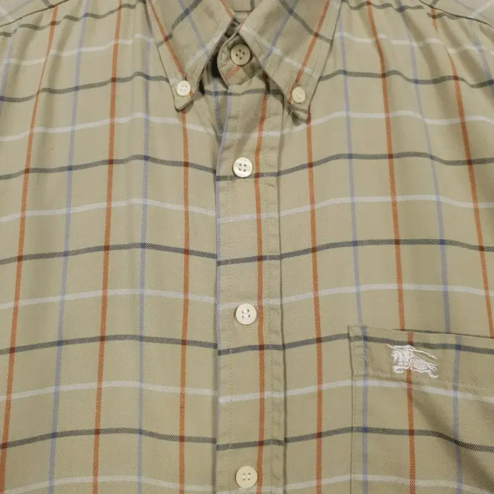 [BUNJANG] Burberry London Nova Check Button-Down Shirt (Size L) / 실측 L) 버버리 런던 크레스트 포켓 멀티컬러 버튼다운 노바체크 셔츠