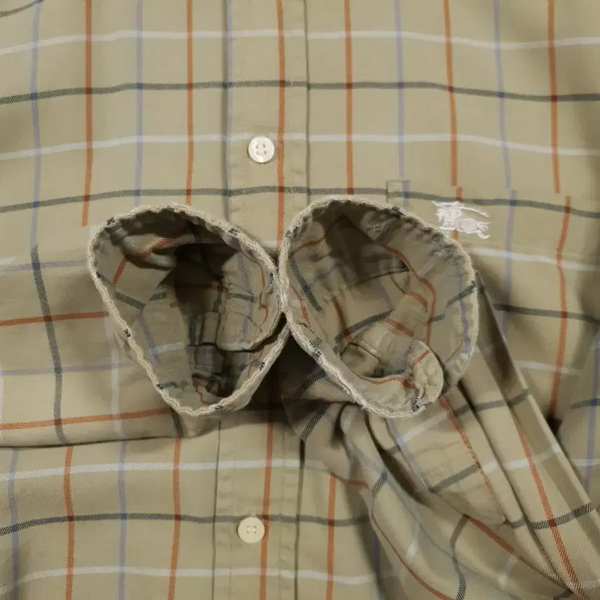 [BUNJANG] Burberry London Nova Check Button-Down Shirt (Size L) / 실측 L) 버버리 런던 크레스트 포켓 멀티컬러 버튼다운 노바체크 셔츠