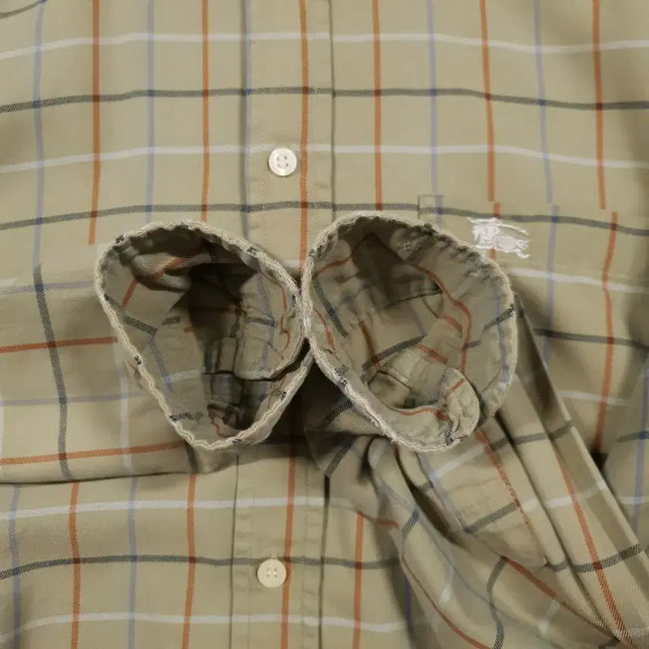 [BUNJANG] Burberry London Nova Check Button-Down Shirt (Size L) / 실측 L) 버버리 런던 크레스트 포켓 멀티컬러 버튼다운 노바체크 셔츠