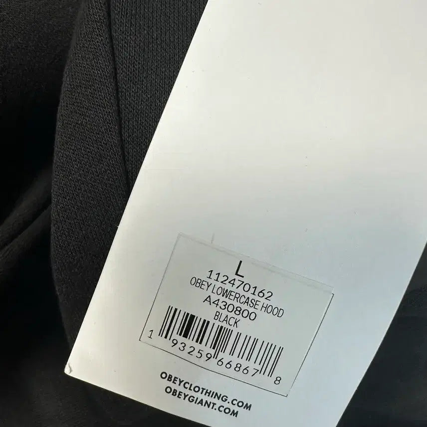 [BUNJANG] Obey Lowercase Hoodie Black / L ) 오베이 로워케이스 후드 블랙