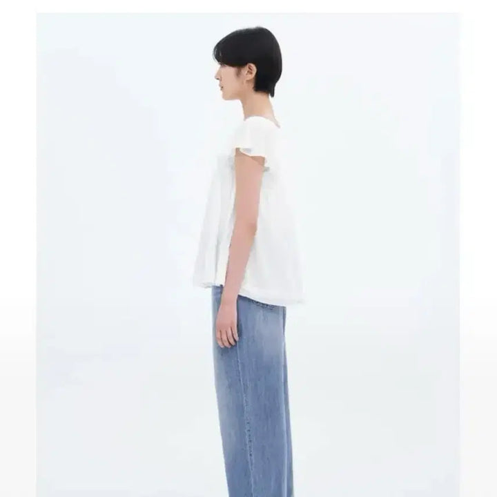 [BUNJANG] 8seconds Sheer Wing Blouse White / 에잇세컨즈 시어 날개 블라우스 화이트 새상품