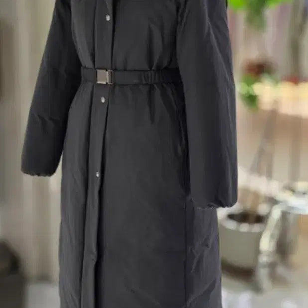 [BUNJANG] ZOOQ Fox Fur Belted Long Goose Down Jacket / 백화점신상) 주크 폭스퍼 벨티드 롱 구스다운 블랙 66사이즈