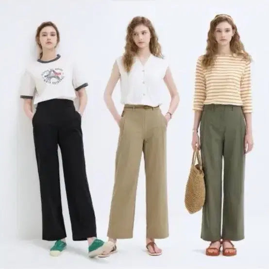 [BUNJANG] Bensimon Slacks Bundle Set / 벤시몽바지 S 새상품. 블랙 베이지 2개 일괄