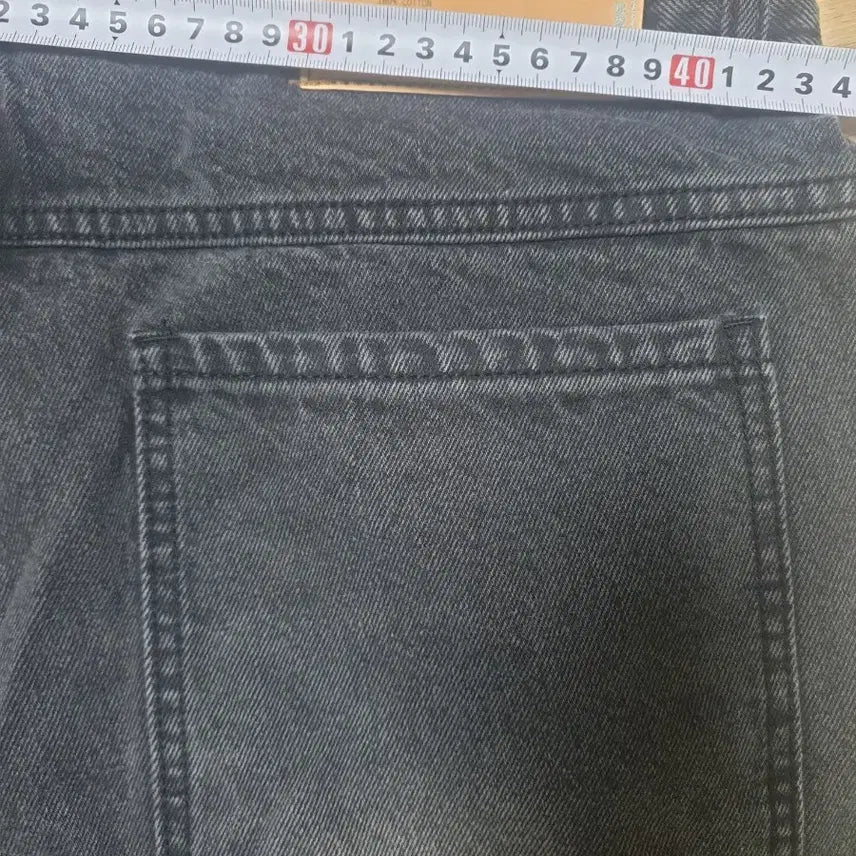 [BUNJANG] A.K.A White Double Knee Denim L / 에이카화이트더블니 데님L