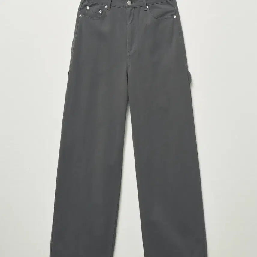 [BUNJANG] Helene Paris Bohemian Carpenter Wide Pants [Steel Gray] / 헬레네파리스 보헤미안 카펜터 와이드 팬츠 [스틸 그레이]