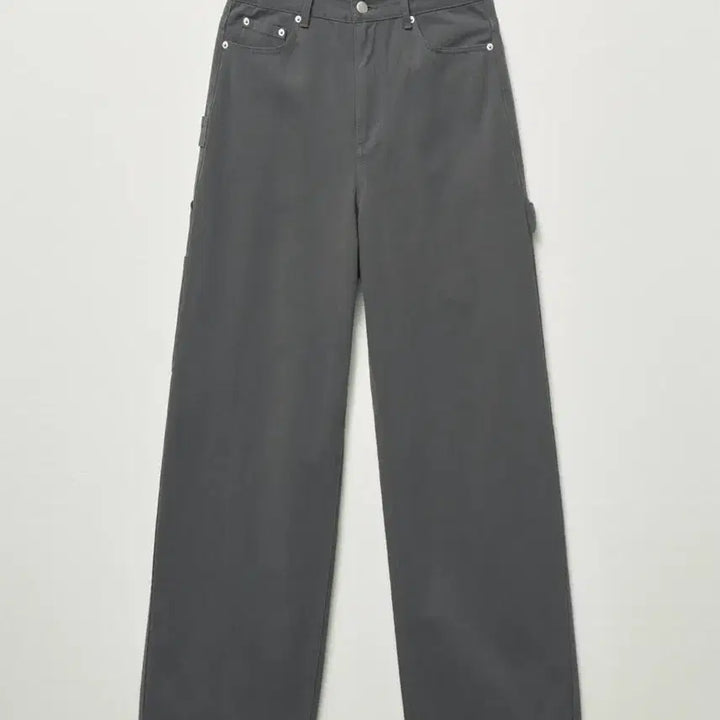 [BUNJANG] Helene Paris Bohemian Carpenter Wide Pants [Steel Gray] / 헬레네파리스 보헤미안 카펜터 와이드 팬츠 [스틸 그레이]