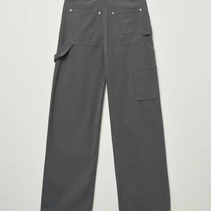 [BUNJANG] Helene Paris Bohemian Carpenter Wide Pants [Steel Gray] / 헬레네파리스 보헤미안 카펜터 와이드 팬츠 [스틸 그레이]