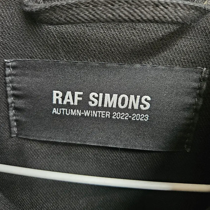 [BUNJANG] Raf Simons Altered Reality Leather Patch Denim Jacket Black L / 라프시몬스 22AW 얼터드 리얼리티 레더 패치 데님 자켓 블랙 L