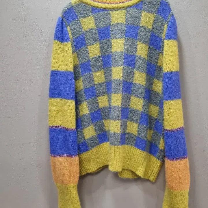[BUNJANG] Osecckon Knit Cardigan Yellow Blue / 오즈세컨(거의새것)