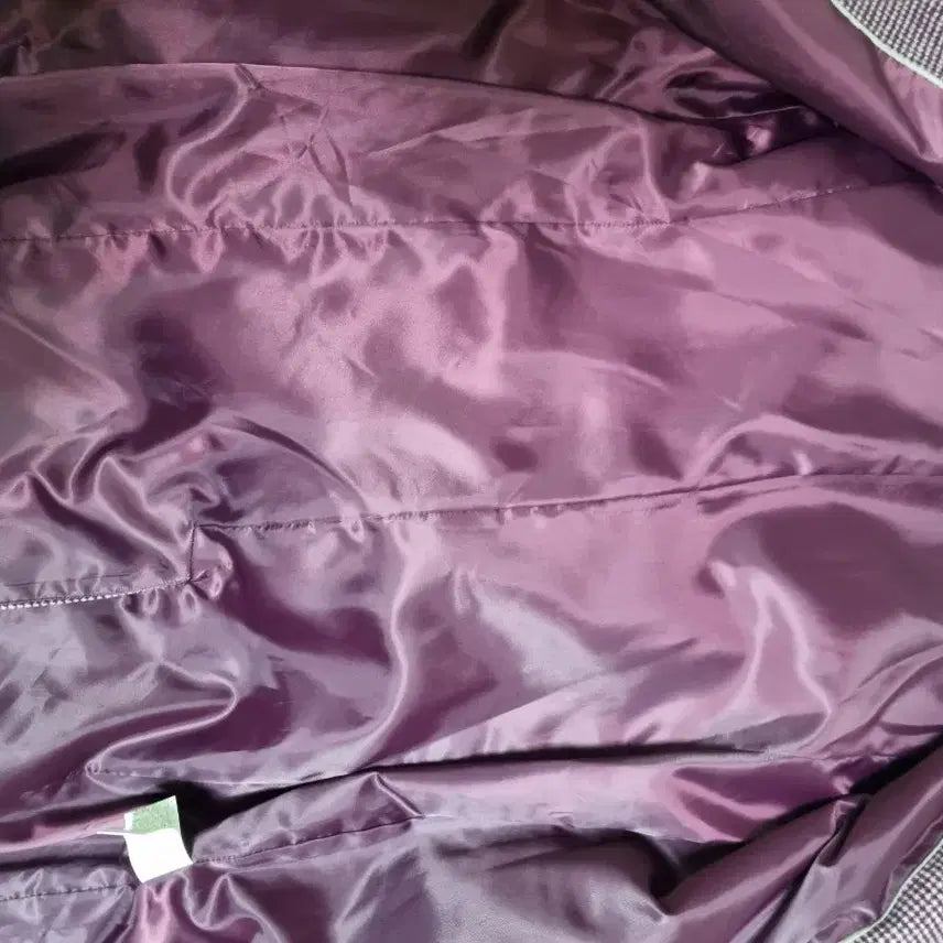 [BUNJANG] ANOTHER THAT Check Double Long Coat - Purple / 앤댓 체크 더블 롱코트 퍼플