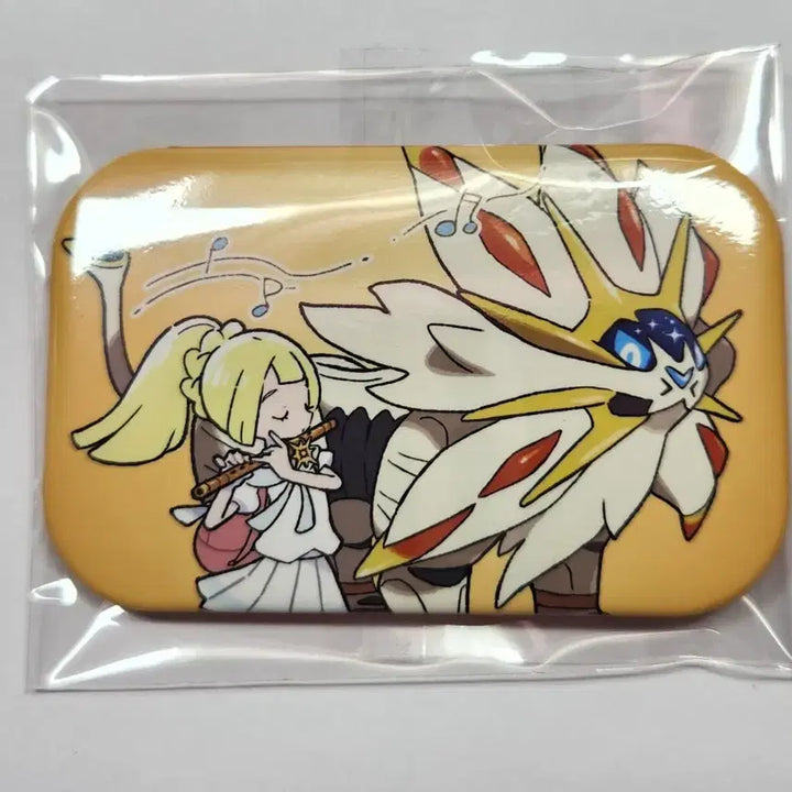 [BUNJANG] Pokemon Sun and Moon Lillie Square Can Badge Solgaleo / Lunala / 포켓몬스터 썬문 릴리에 사각 캔뱃지 솔가레오 / 루나아라