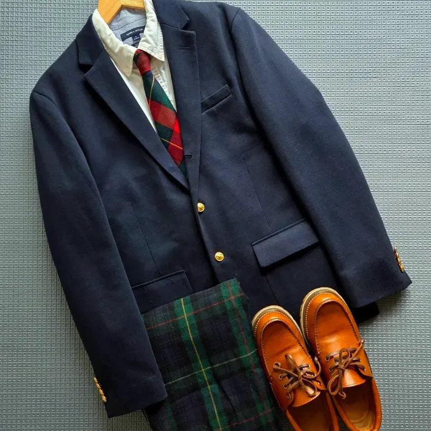 [BUNJANG] Polo Ralph Lauren Gold Button Blazer Jacket / 폴로 랄프로렌 신형라벨 고급템 금장 자켓