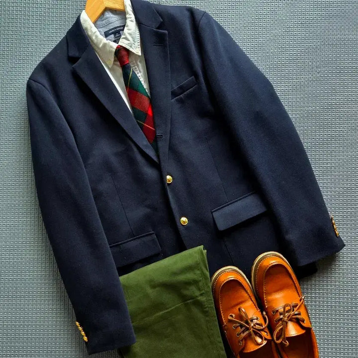 [BUNJANG] Polo Ralph Lauren Gold Button Blazer Jacket / 폴로 랄프로렌 신형라벨 고급템 금장 자켓