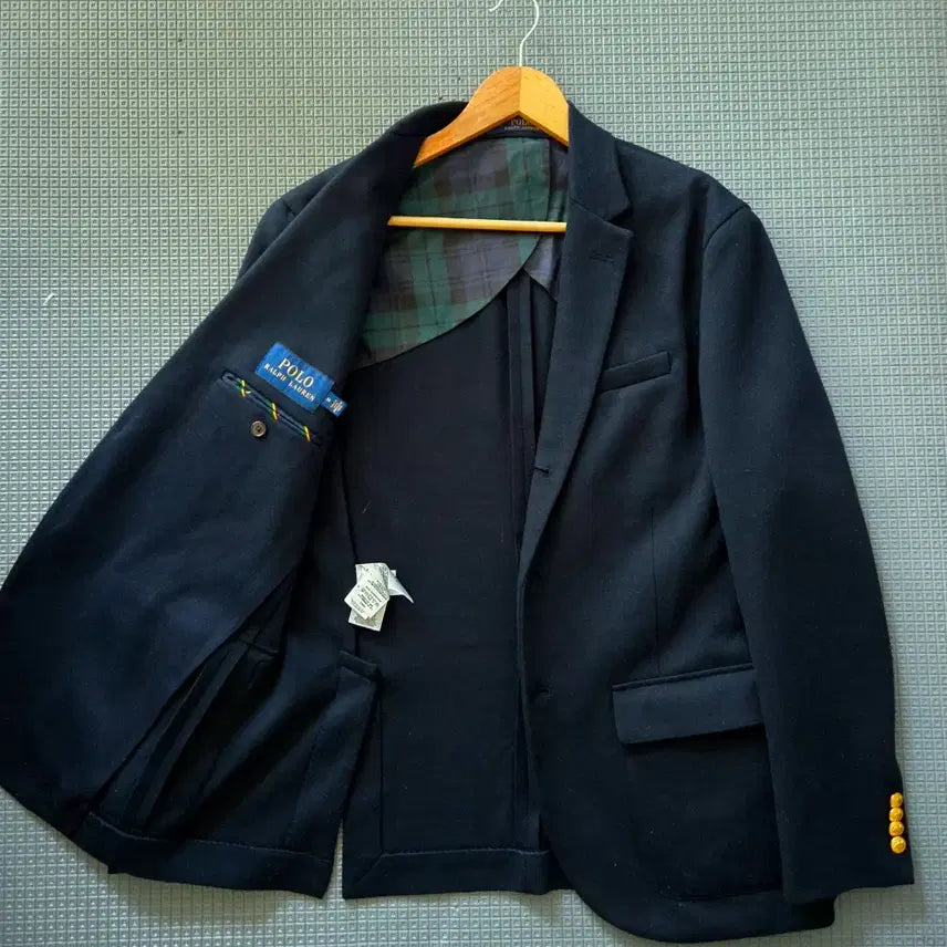[BUNJANG] Polo Ralph Lauren Gold Button Blazer Jacket / 폴로 랄프로렌 신형라벨 고급템 금장 자켓