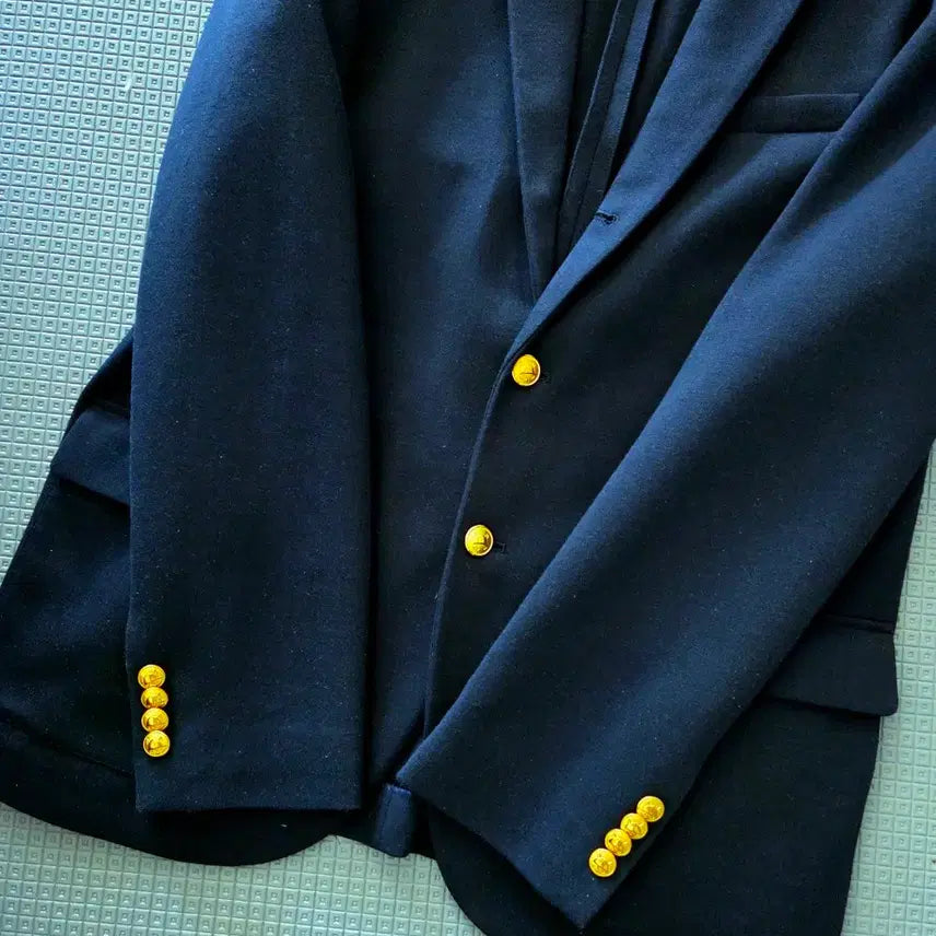 [BUNJANG] Polo Ralph Lauren Gold Button Blazer Jacket / 폴로 랄프로렌 신형라벨 고급템 금장 자켓