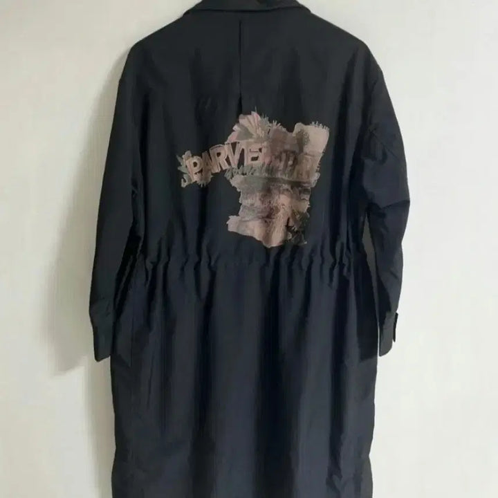 [BUNJANG] Black String Long Shirt Jacket / 블랙 스트링 롱 셔츠 자켓/간절기 아우터