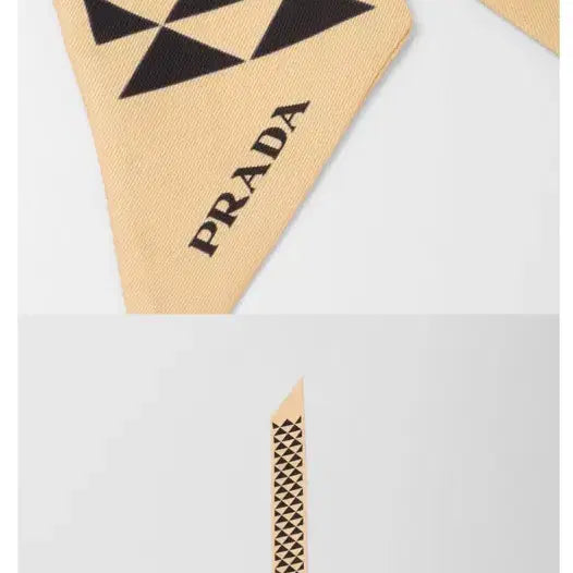 [BUNJANG] Prada Bando Silk Twill Scarf / 프라다 방도 실크 트윌 스카프 블랙/플래티넘