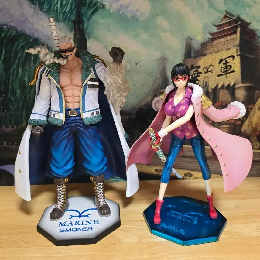 [BUNJANG] One Piece Smoker & Tashigi Figure Set / 원피스 레진 스모커 & 타시기 피규어 세트
