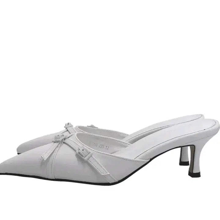 [BUNJANG] Yunbinu Stiletto Mules / [윤비누 착용] 스틸레토 뮬