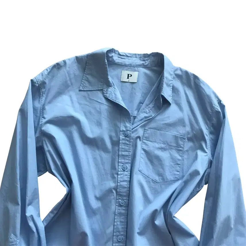 [BUNJANG] POLHAM Pastel Sky Shirt / POLHAM 셔츠