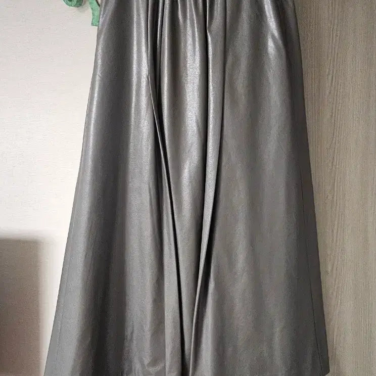 [BUNJANG] DEWL Leather Long Skirt / 듀엘 레더 롱스커트