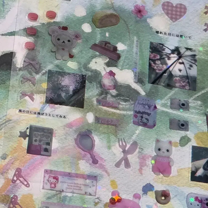 [BUNJANG] Y2K Assorted Stickers Set / y2k 다꾸 다마고치 마메치 리락쿠마 키티 일본 음식 스티커 실바니안