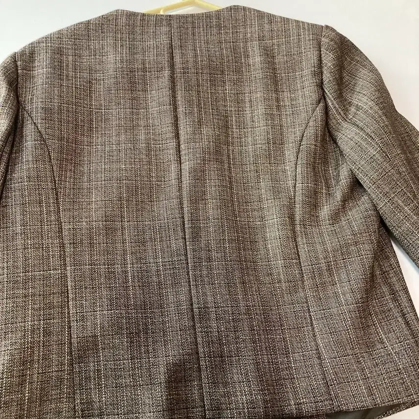 [BUNJANG] Women's Brown Grid Pattern Jacket / 여성 자켓