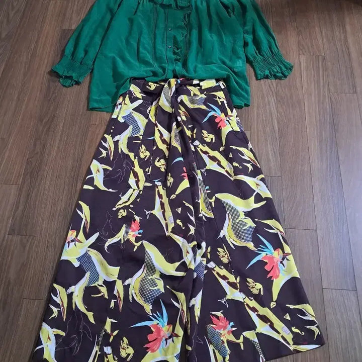 [BUNJANG] System Long Skirt Pants / 한섬 타임 롱 치마 바지 44ㅡ55