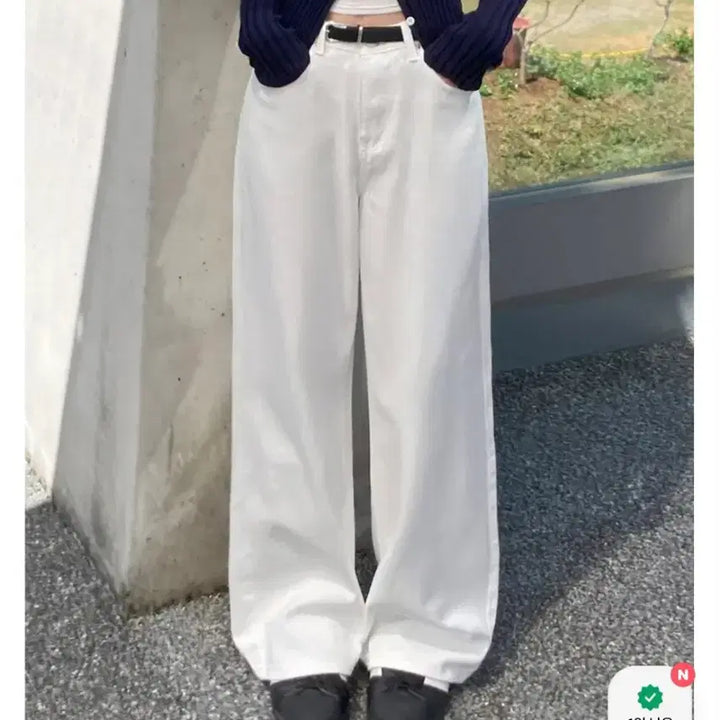 [BUNJANG] Avely White Denim Jeans / 에이블리흰청바지