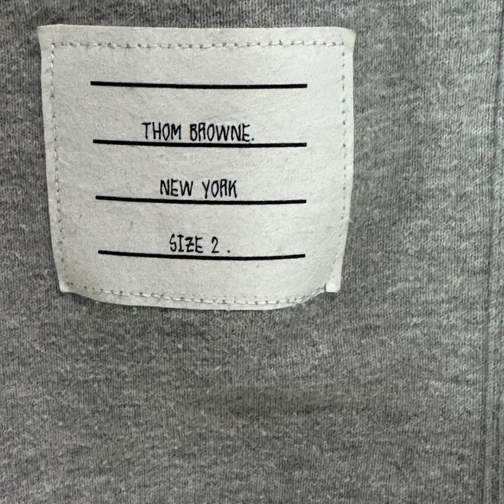 [BUNJANG] Thom Browne Signature Stripe Sweatshirt Grey / [2사이즈]톰브라운 사선완장 맨투맨 그레이
