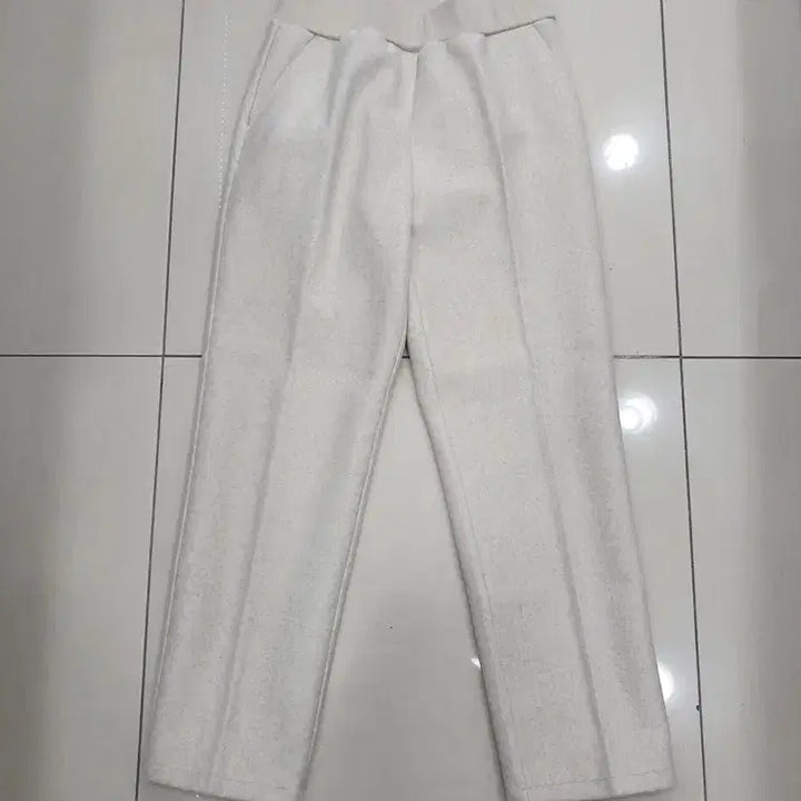[BUNJANG] ROSSA Ivory Waistband Winter Slacks / ROSSA 66사이즈 아이보리 허리밴딩 겨울 슬랙스 폴리에스터 중고