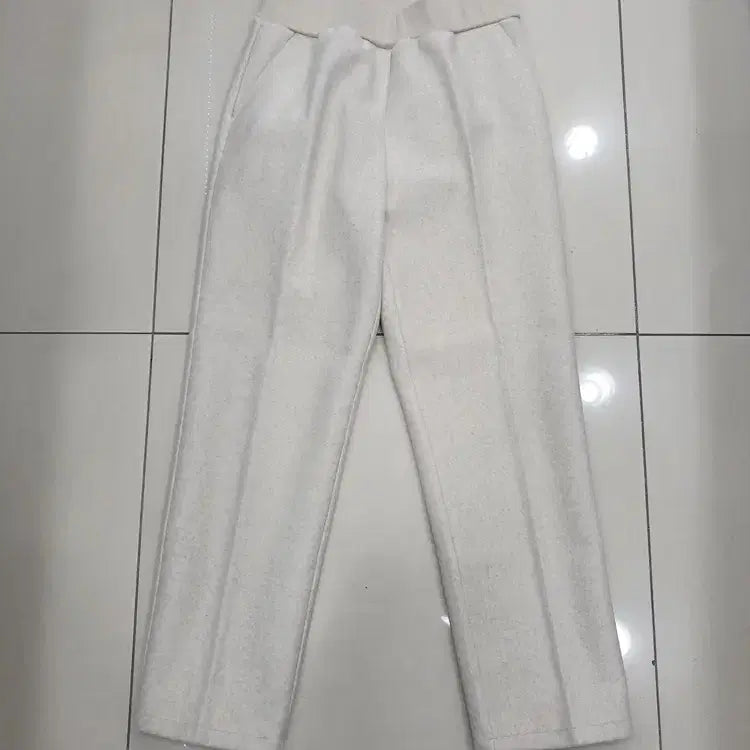 [BUNJANG] ROSSA Ivory Waistband Winter Slacks / ROSSA 66사이즈 아이보리 허리밴딩 겨울 슬랙스 폴리에스터 중고