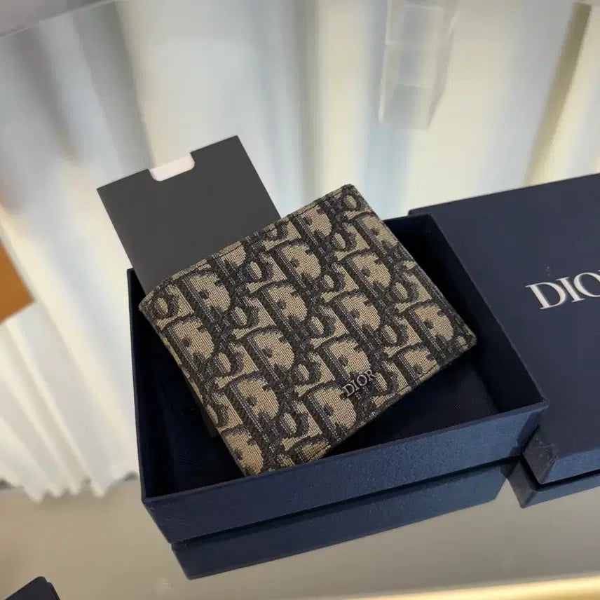 [BUNJANG] Dior Oblique Jacquard Bifold Wallet / [더스트 구성] 디올 오블리크 자카드 반지갑