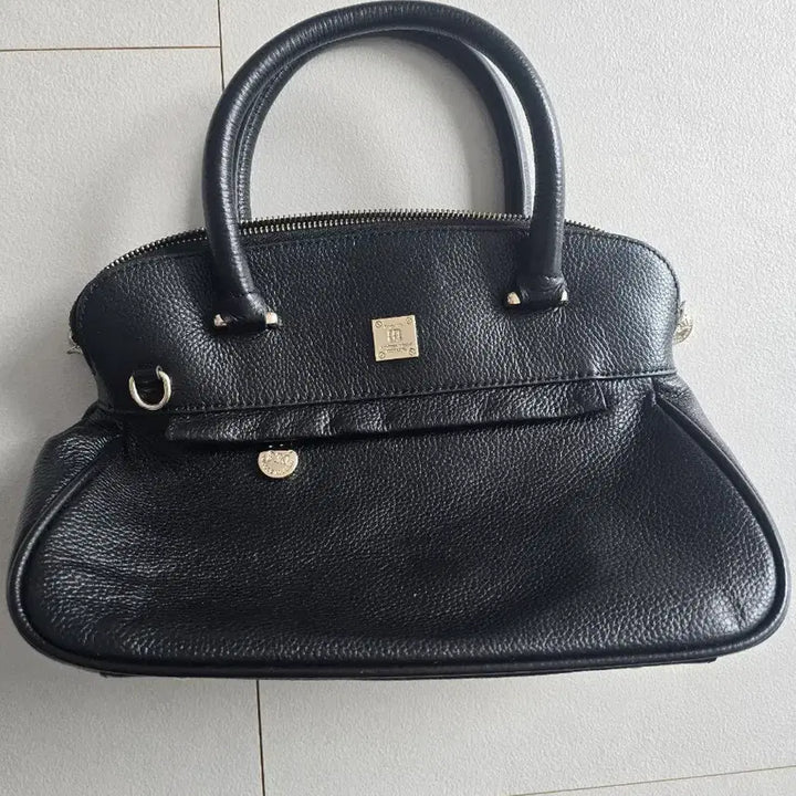 [BUNJANG] Sisley Black Leather Tote Bag / 시슬리 블랙 가죽 토트백