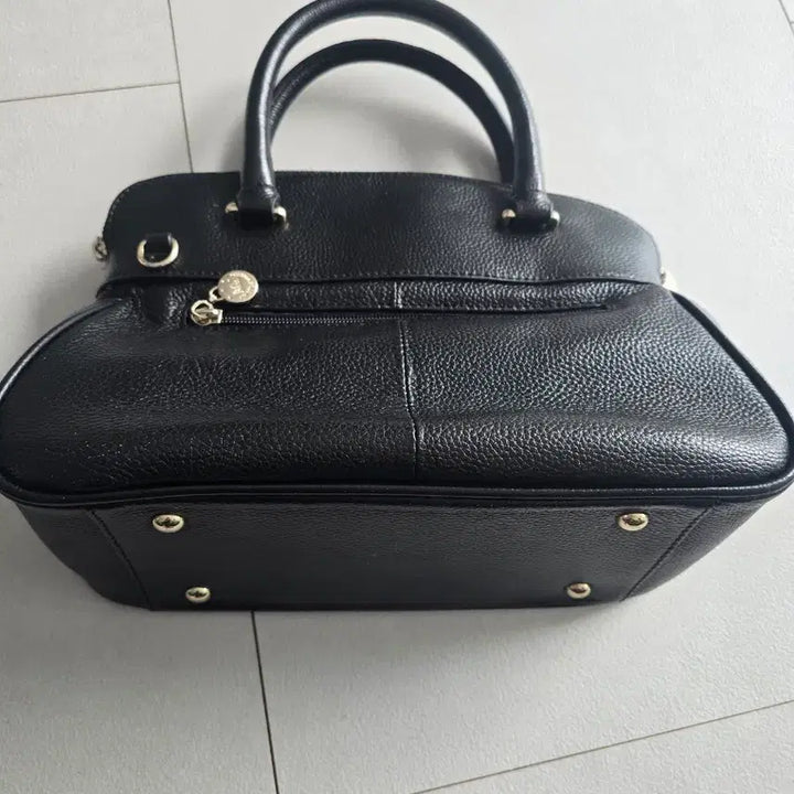 [BUNJANG] Sisley Black Leather Tote Bag / 시슬리 블랙 가죽 토트백