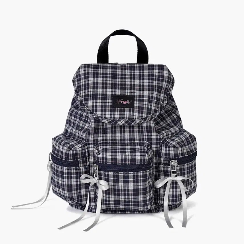 [BUNJANG] Fennec Berry Pocket Backpack Checkered Grey / 페넥 백팩 가방 BERRY POCKET BACKPACK 체크그레이