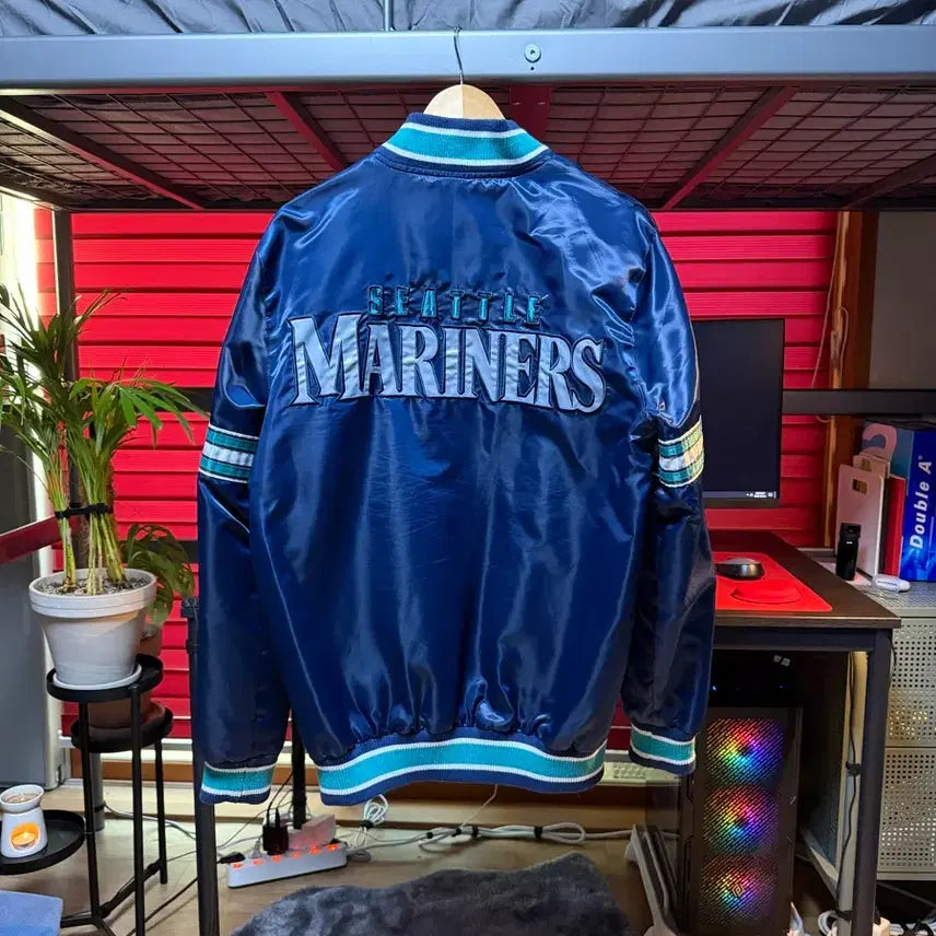 [BUNJANG] Starter MLB Seattle Mariners Varsity Jacket / 스타터 MLB 시애틀 매리너스 바시티 자켓 (105 / 오버핏 / A급)