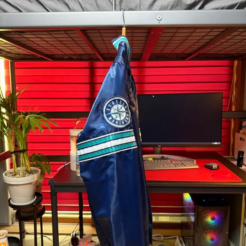 [BUNJANG] Starter MLB Seattle Mariners Varsity Jacket / 스타터 MLB 시애틀 매리너스 바시티 자켓 (105 / 오버핏 / A급)