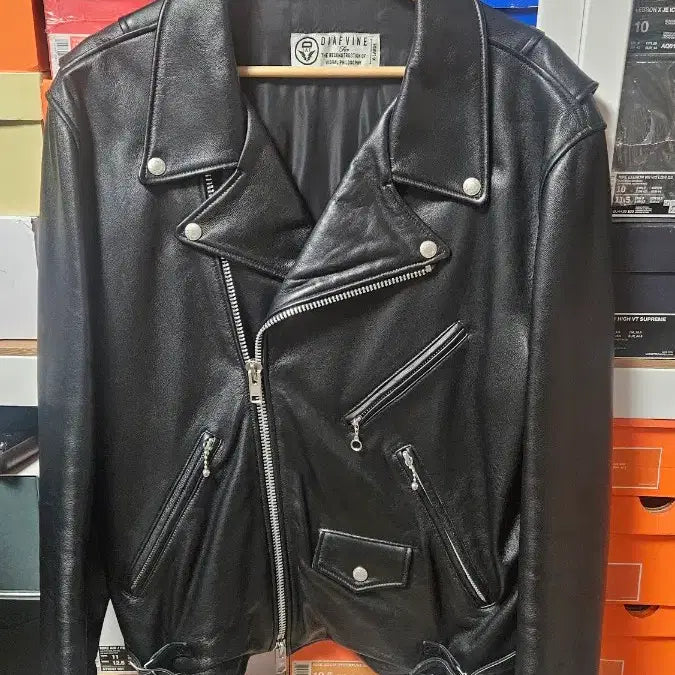 [BUNJANG] Diafvine Leo 3 Double Rider Jacket (Lambskin) / 디아프바인 레오3 더블라이더 자켓(램스킨)