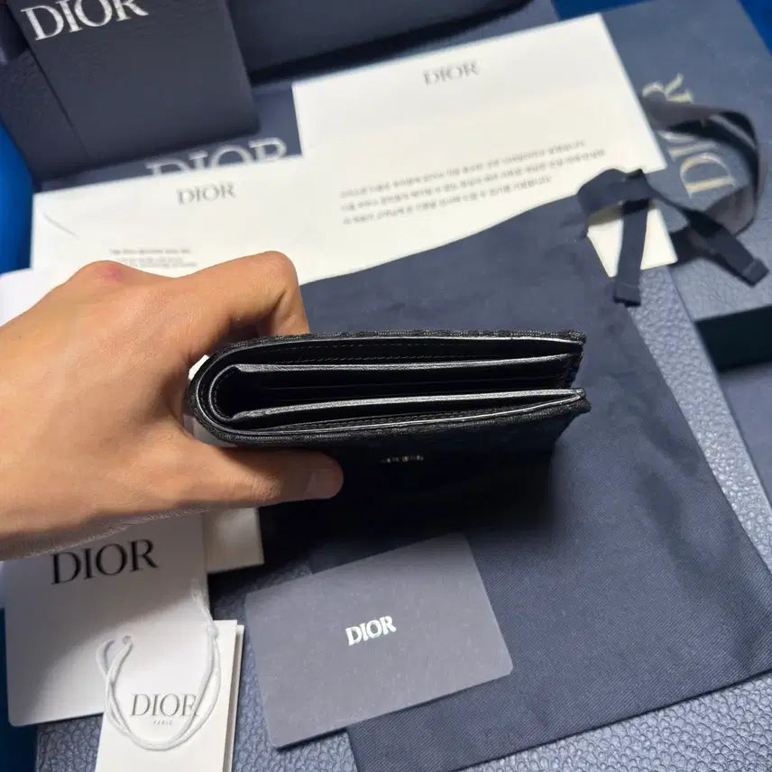 [BUNJANG] Dior Oblique Jacquard Wallet / [새상품급/풀구성] 디올 오블리크 자카드 반지갑