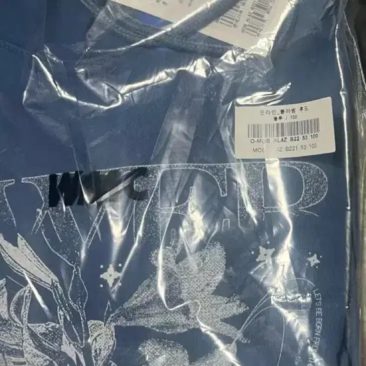 [BUNJANG] QWER WMC Blossom Hoodie L Sealed / QWER WMC 블라썸 후드 L 블루 미개봉 판매
